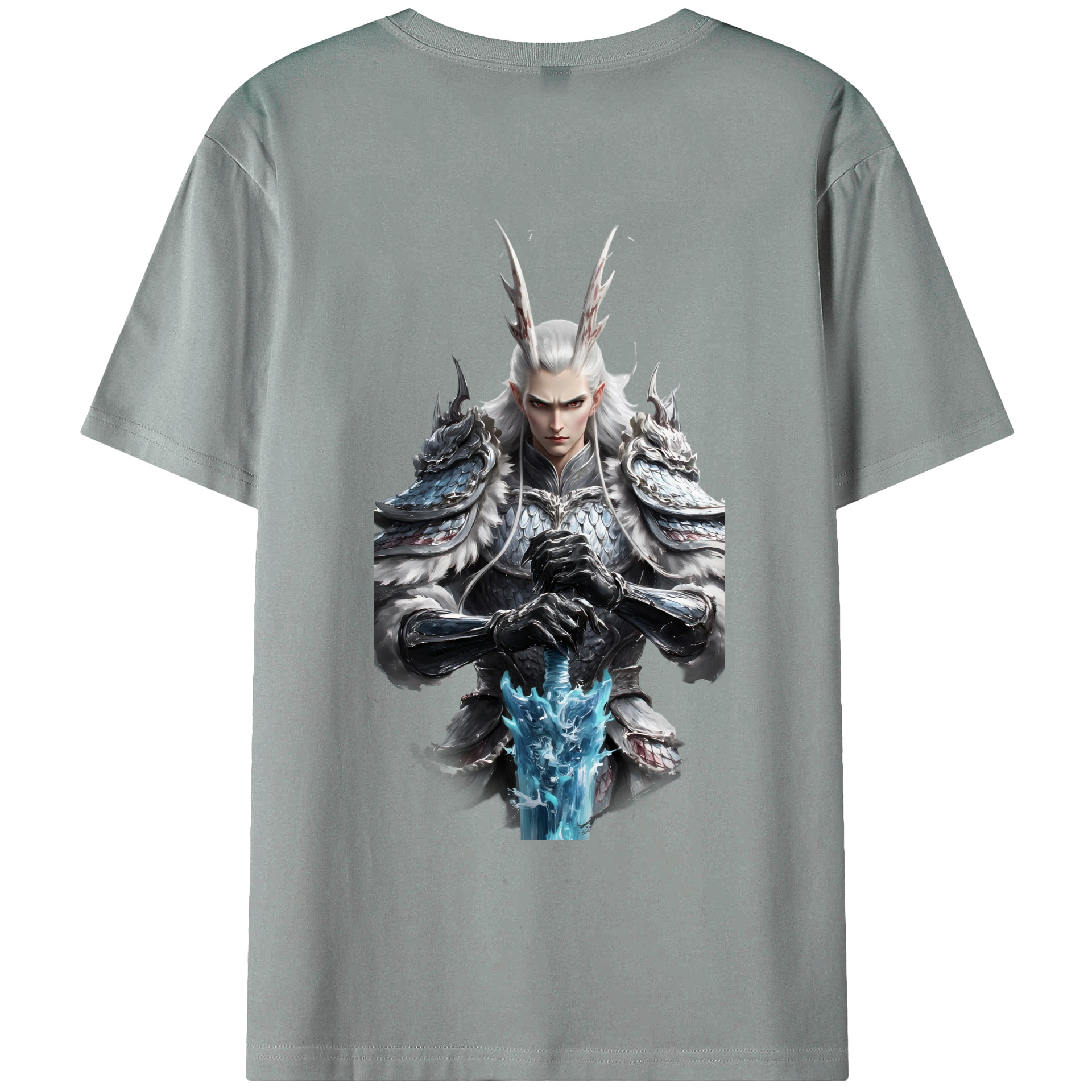 （画像用） Ne Zha 2 ナタ 魔童の大暴れ 綿100％ メンズ半袖Tシャツ（バックプリント） 通気性